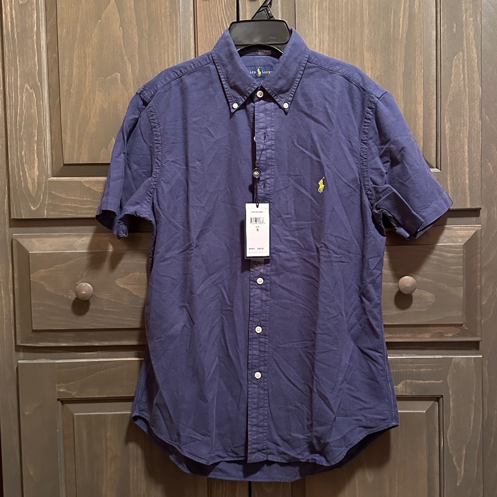 Ralph Lauren men's short sleeve button down Oxford shirt S